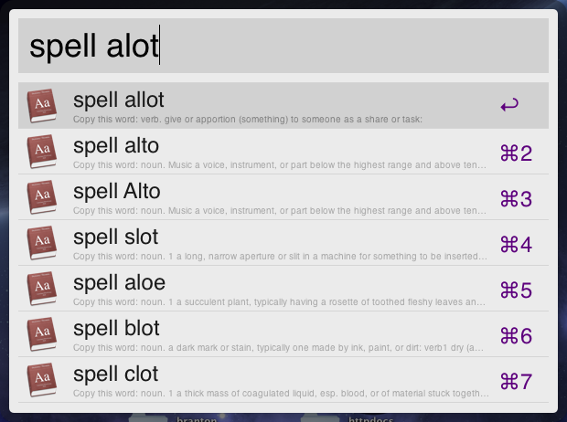 Alfred spell